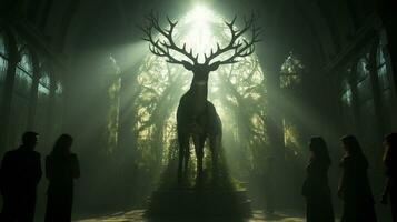 Generative AI, Ethereal Encounters Spirits of the Misty Forest photo