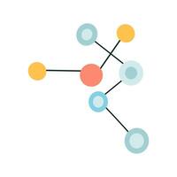 Nerve cell vector illustration. Artificial neural network t