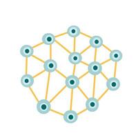 Nerve cell vector illustration. Artificial neural network t