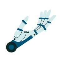 Robot arm. Mechanical hand vector design