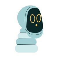 chatbot y digital cíborg, ai larva del moscardón personaje androide, vector