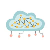 Nerve cell vector illustration. Artificial neural network t