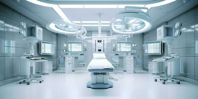 minimalistic design Interior of operating room in modern clinic. AI Generative photo