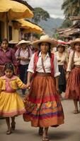 un mujer celebra Colombia festival foto