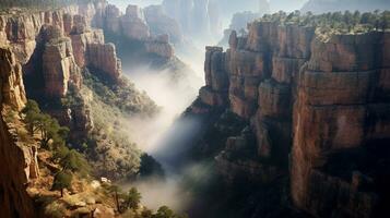 Generative AI, Canyon Vistas Exploring the Majesty of Nature's Chasms photo