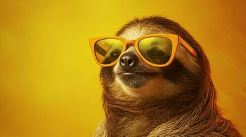 Generative AI, Chillin' Sloth Sunglasses and Pastel Vibes photo