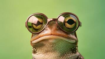 Generative AI, Cool Frog in Stylish Sunglasses photo