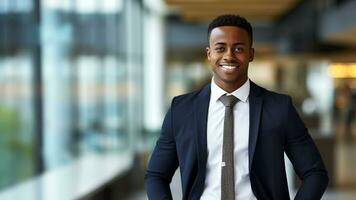 Confident African American Businesswoman in Expensive Work Attire photo