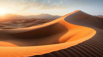 generativo ai, eterno playa abrazando el cautivador belleza de Desierto paisajes foto