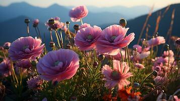 generativo ai, verano serenata vibrante colores y animado paisajes foto