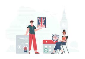 English language team. The concept of learning English. Flat modern style. Vector. vector