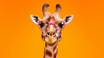 Generative AI, Giraffe in Shades A Sunny Safari Stylista photo