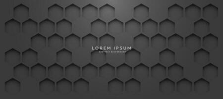 Dark background with hexagons. modern abstract background vector