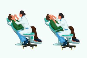 dentists and patient set 01 vector