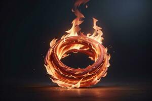 Beautiful stylish fire flames. AI generated photo