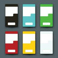 labels colored set vector