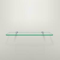 glass shelf with shadow vector