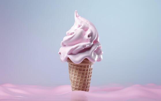 Ice cream abstract background with empty space for text. AI Generative photo