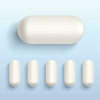 pills with shadow vector