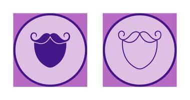 icono de vector de barba y bigote