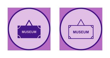 icono de vector de etiqueta de museo