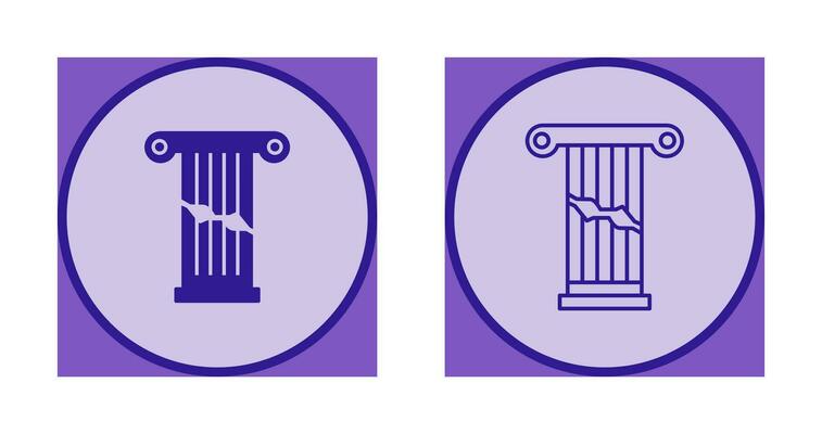 Broken Pillar Vector Icon