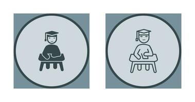 Unique Studying on Desk Vector Icon