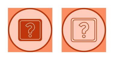 Unique Question Mark Vector Icon