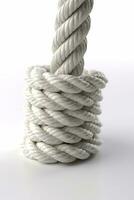 ropes isolated on a white background. Generative AI photo