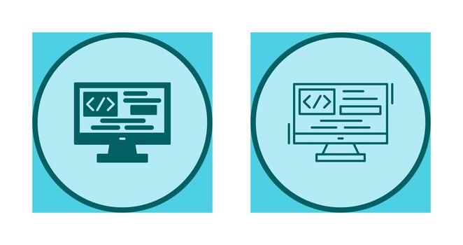 icono de vector de codificación