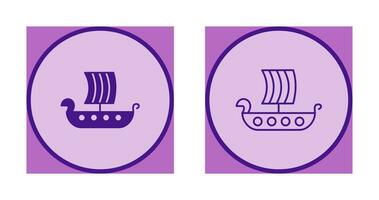 Viking Ship Vector Icon