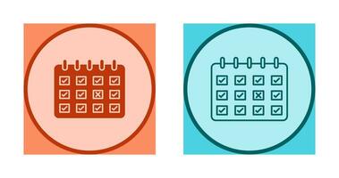 Marked Calendar Vector Icon