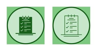 icono de vector de lista de verificación de reserva