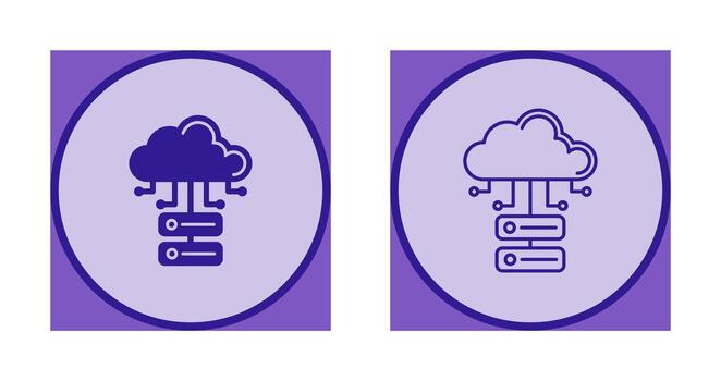Cloud Database Vector Icon
