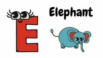 dibujos animados alfabeto con animal video