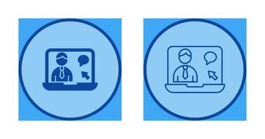 Online Interview Vector Icon