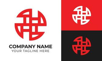 Abstract modern minimal monogram business logo design template Free Vector