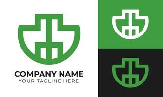 Abstract modern minimal monogram business logo design template Free Vector