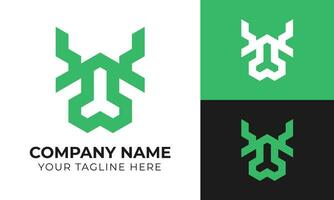 Creative modern minimal monogram business logo design template for your company Free Vector