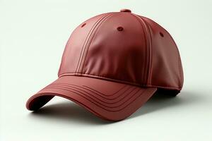 Clipping path included for white, black, and red baseball cap mockups AI Generated photo