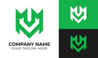 Professional creative modern minimal monogram business logo design template for your company Free Vector