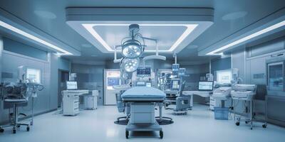 minimalistic design Interior of operating room in modern clinic. AI Generative photo