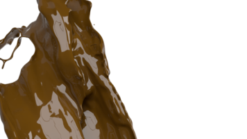 The chocolate splash png image for food concept 3d rendering