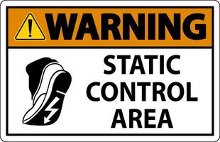 Warning Sign Static Control Area vector