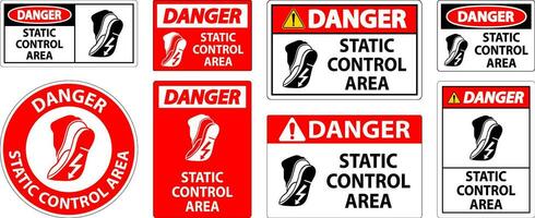Danger Sign Static Control Area vector