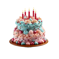 glücklich Geburtstag, glücklich Geburtstag png, glücklich Geburtstag Kuchen, glücklich Geburtstag Ballon, transparent Hintergrund, ai generativ png