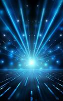 Ai generative Backdrop With Illumination Of blue Spotlights For Flyers realistic image ultra hd high design photo