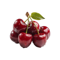 cereza, dulce Cereza png, rojo Cereza png, transparente fondo, ai generativo png