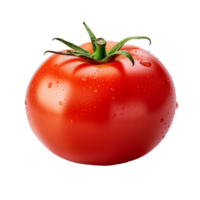 Single Tomate, Tomate png, rot Tomate png, rot Tomate Clip Art, transparent Hintergrund, ai generativ png