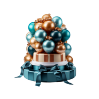 Happy Birthday, Happy Birthday Png, Happy Birthday Cake, Happy Birthday Balloon, Transparent Background, AI Generative png